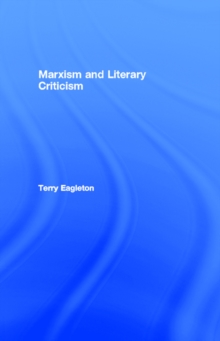 Image for Marxism and literary criticism
