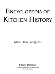 Image for Encyclopedia of kitchen history