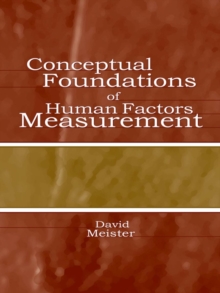 Image for Conceptual foundations of human factors measurement