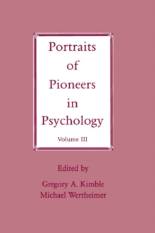 Image for Portraits of pioneers in psychology.