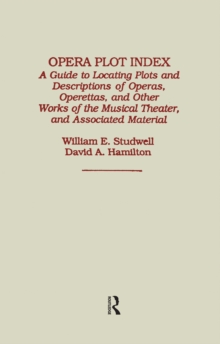 Image for Opera plot index: a guide to locating plots and descriptions of operas, operettas, and other works of the musical theater, and associated material