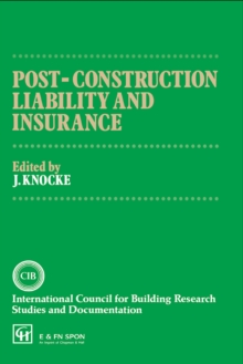 Image for Post-construction liability and insurance