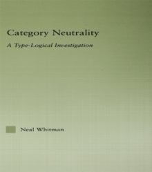 Image for Category neutrality: a type-logical investigation