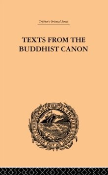 Image for Texts from the Buddhist Canon: Commonly Known as Dhammapada