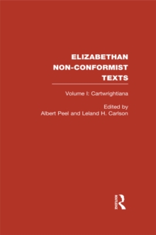 Image for Elizabethan non-conformist texts