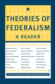 Image for Theories of federalism: a reader