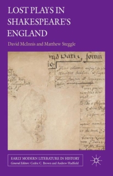 Image for Lost plays in Shakespeare's England