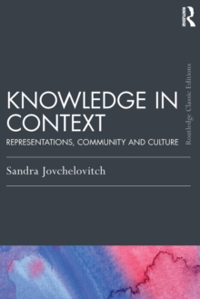 Image for Knowledge in context  : representations, community and culture