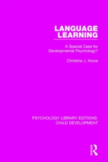 Image for Language learning  : a special case for developmental psychology?