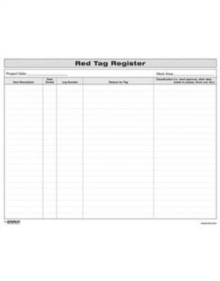 Image for 5S Red Tag Register Form