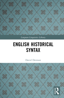 English Historical Syntax