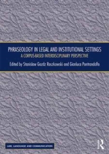 Image for Phraseology in Legal and Institutional Settings