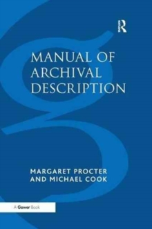 Image for Manual of archival description