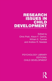 Image for Research issues in child development