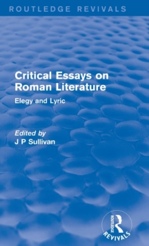 Critical Essays on Roman Literature