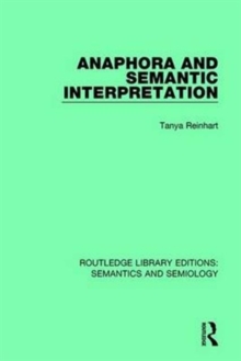 Image for Anaphora and Semantic Interpretation