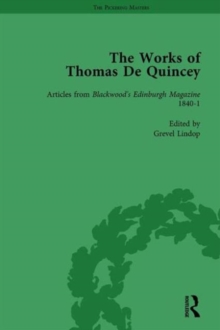 Image for The Works of Thomas De Quincey, Part II vol 12