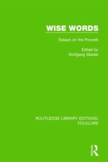 Image for Wise words  : essays on the proverb