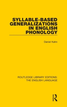 Image for Syllable-Based Generalizations in English Phonology