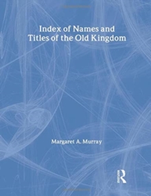 Image for Index of names and titles of the old kingdom
