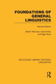 Image for Foundations of general linguistics