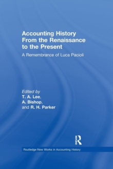 Image for Accounting History from the Renaissance to the Present