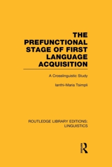 Prefunctional Stage of First Language Acquistion