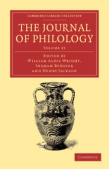 Image for The Journal of Philology: Volume 25