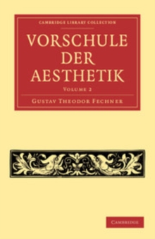 Image for Vorschule Der Aesthetik: Volume 2
