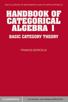 Image for Handbook of Categorical Algebra: Volume 1, Basic Category Theory