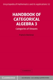 Image for Handbook of Categorical Algebra: Volume 3, Sheaf Theory