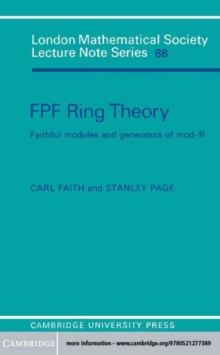 Image for FPF Ring Theory: Faithful Modules and Generators of Mod-R