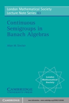 Image for Continuous Semigroups in Banach Algebras