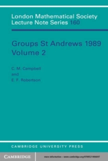 Image for Groups St Andrews 1989: Volume 2