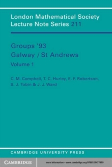 Image for Groups '93 Galway/St Andrews: Volume 1