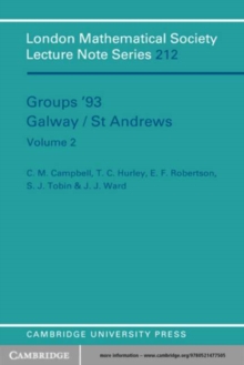 Image for Groups '93 Galway/St Andrews: Volume 2