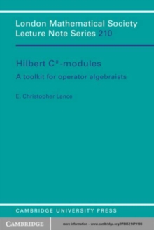 Image for Hilbert C*-Modules: A Toolkit for Operator Algebraists