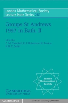 Image for Groups St Andrews 1997 in Bath: Volume 2
