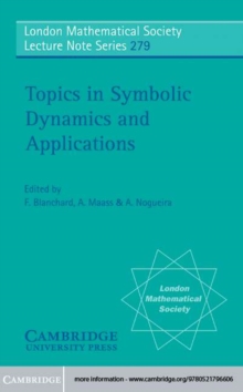Image for Topics in Symbolic Dynamics and Applications