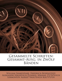 Image for GESAMMELTE SCHRIFTEN: GESAMMT-AUSG. IN Z