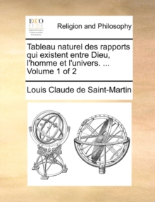 Image for Tableau Naturel Des Rapports Qui Existent Entre Dieu, L'Homme Et L'Univers. ... Volume 1 of 2