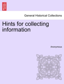 Image for Hints for Collecting Information