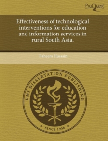 Image for Effectiveness of Technological Interventions for Education and Information Services in Rural South Asia