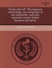 Image for Bodies That Tell: Physiognomy