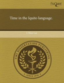 Image for Time in the Iquito Language
