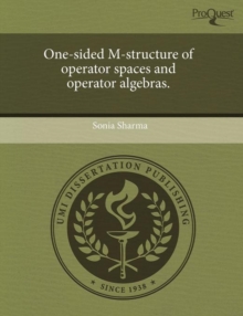 Image for One-Sided M-Structure of Operator Spaces and Operator Algebras