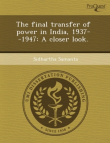 Image for The Final Transfer of Power in India