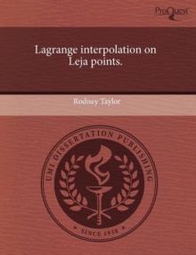 Image for Lagrange Interpolation on Leja Points