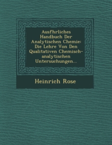 Image for Ausf?hrliches Handbuch Der Analytischen Chemie