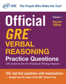 Image for Official GRE Verbal Reasoning Practice Questions, Second Edition, Volume 1